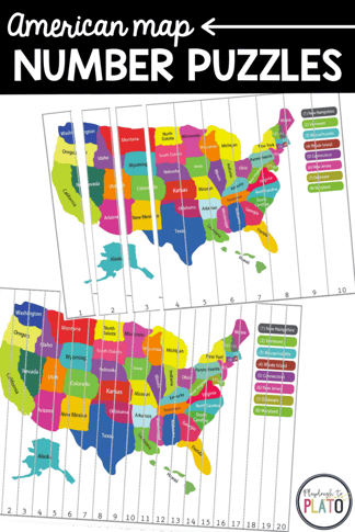 American-Map-Number-Puzzles